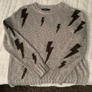 Olivaceous Lightning Bolt Sweater